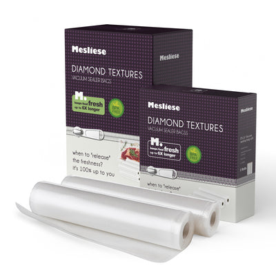 Mesliese Vacuum Sealer Bag Rolls 8''x 16' 3 Rolls