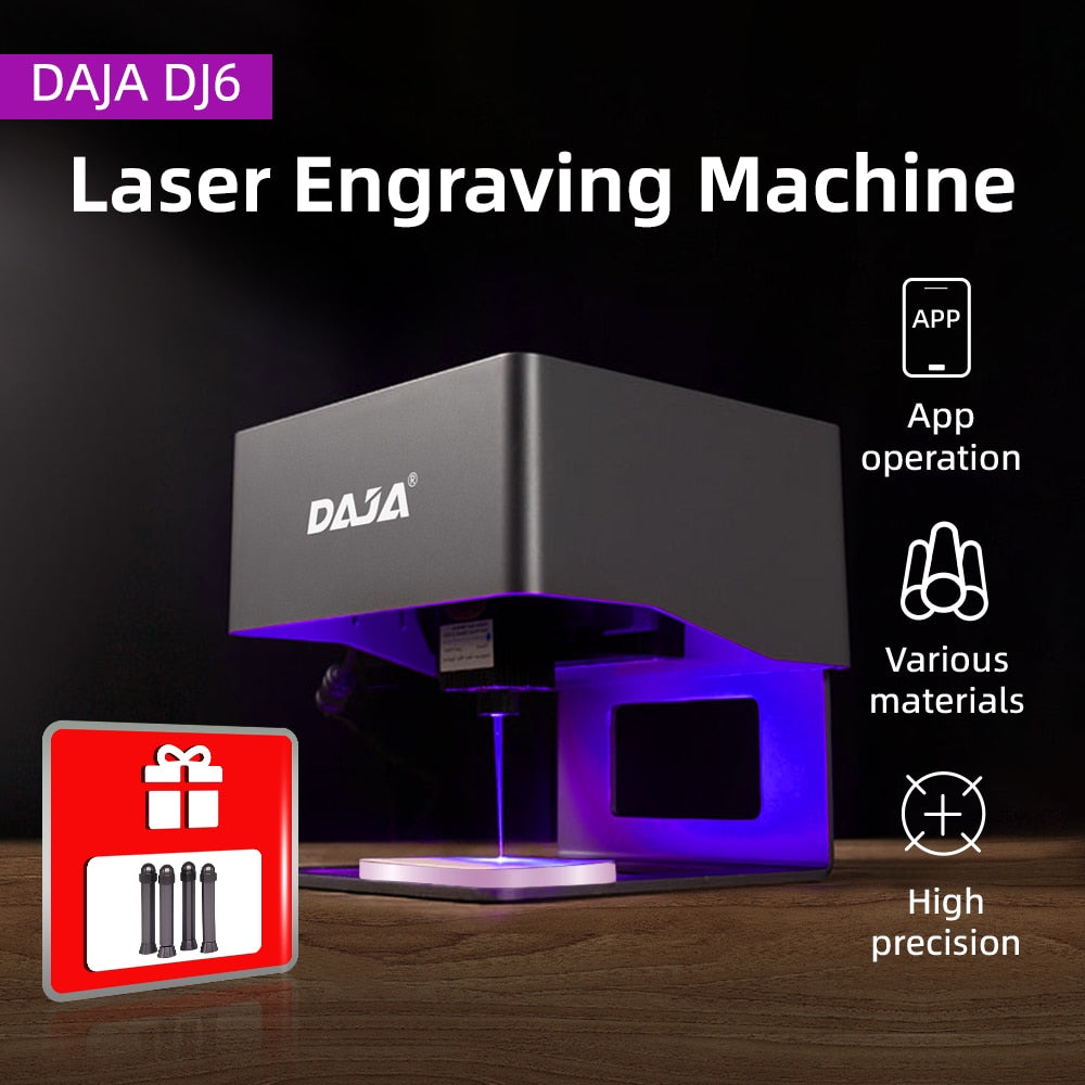 DAJA Laser Engraver CNC DIY DJ6 Laser Engraving Machine 3000mw Fast Mini Logo Mark Printer Cutter Woodworking Wood Plastic
