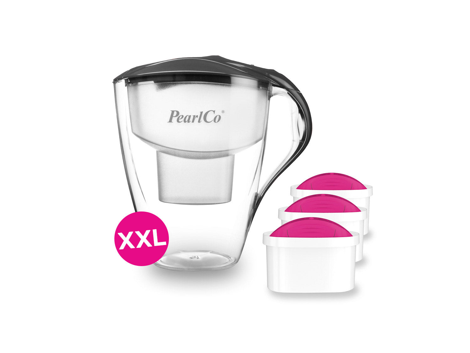 PearlCo Wasserfilter Family LED (4,0l) inkl. 3 Filterkartuschen