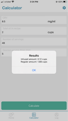 tcheck interface thc potency testing screen