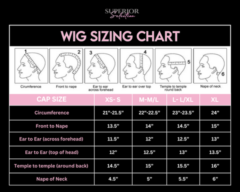 Wig sizing chart