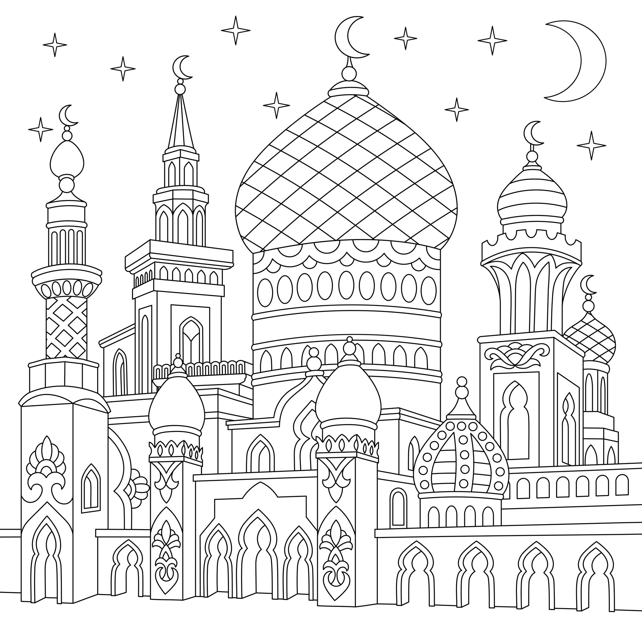 Ramadan Decoration Prints Mosque