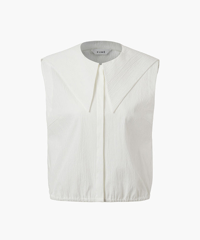 KUME STUDIO Women Sailor Collar Shirt - White