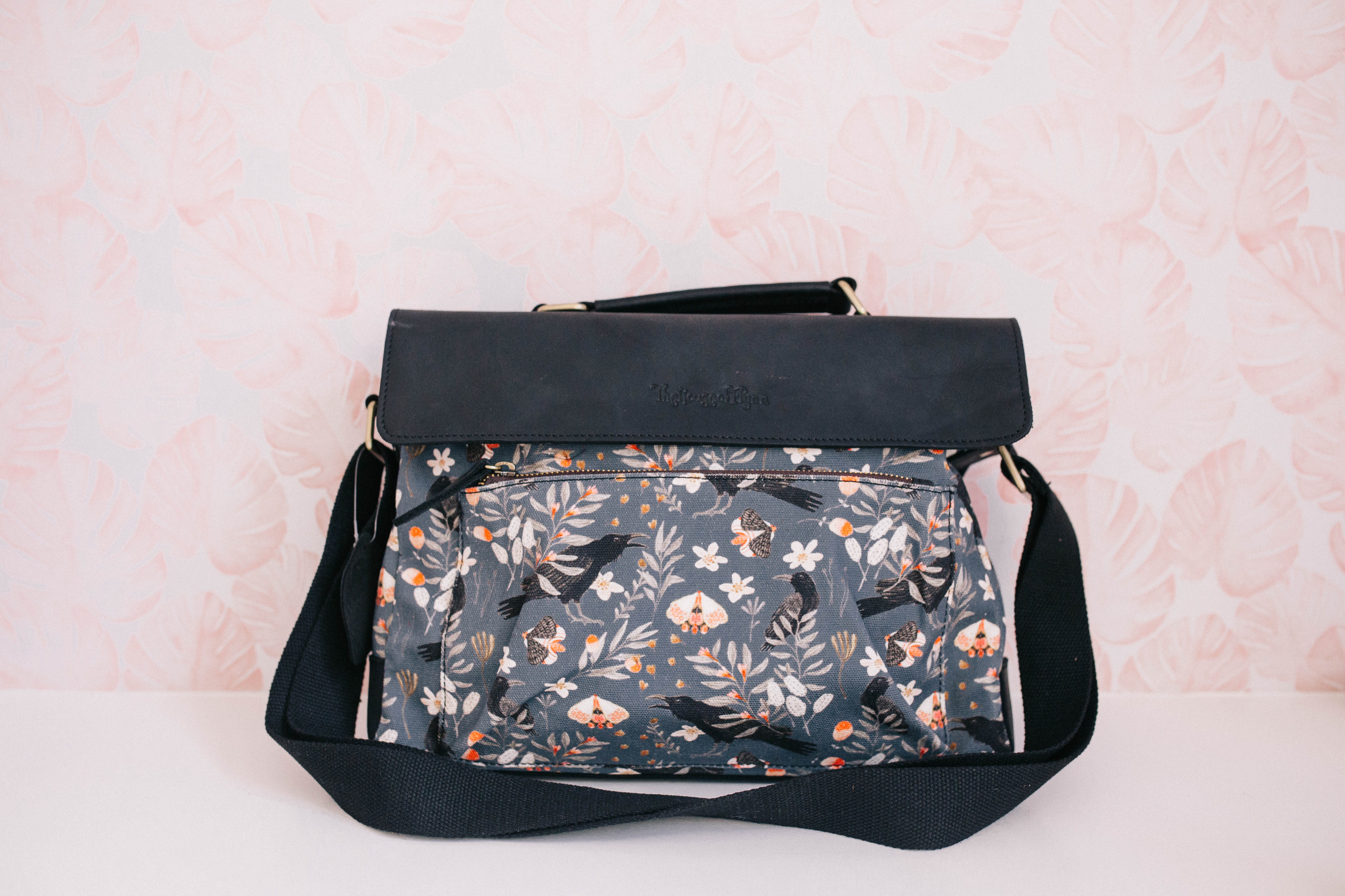 black satchel purse