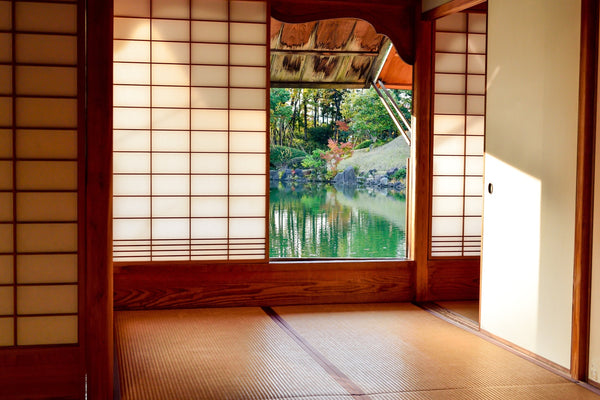 Japanese Shoji Screens, Tatami Mats and Japanese Pond