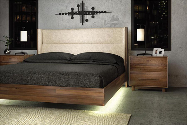 Copeland Sloane Floating Upholstered Platform Bed