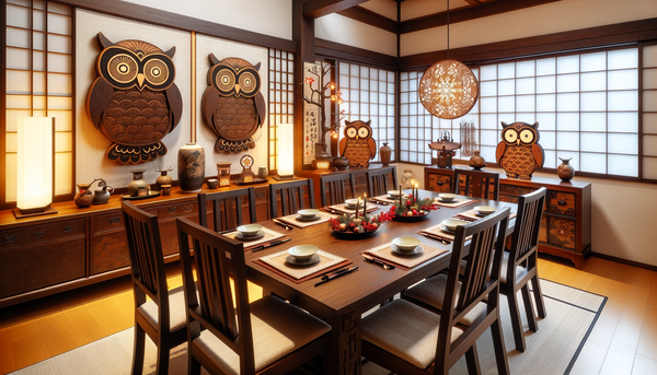 Dining Room Design Inspiration with Japanese Christmas Owl