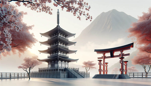 Japanese Pagoda and Torii Gate