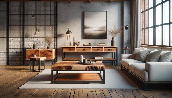 Japandi Industrial Living Room