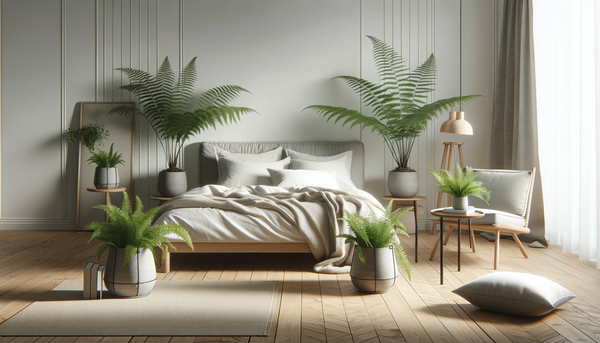 Minimalist Bedroom Design Inspiration with Ferns