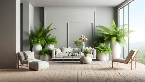 Minimalist Living Room Inspiration with Ferns