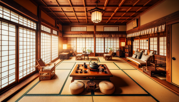 Tatami Mats in a Traditional Japanese Tatami Room