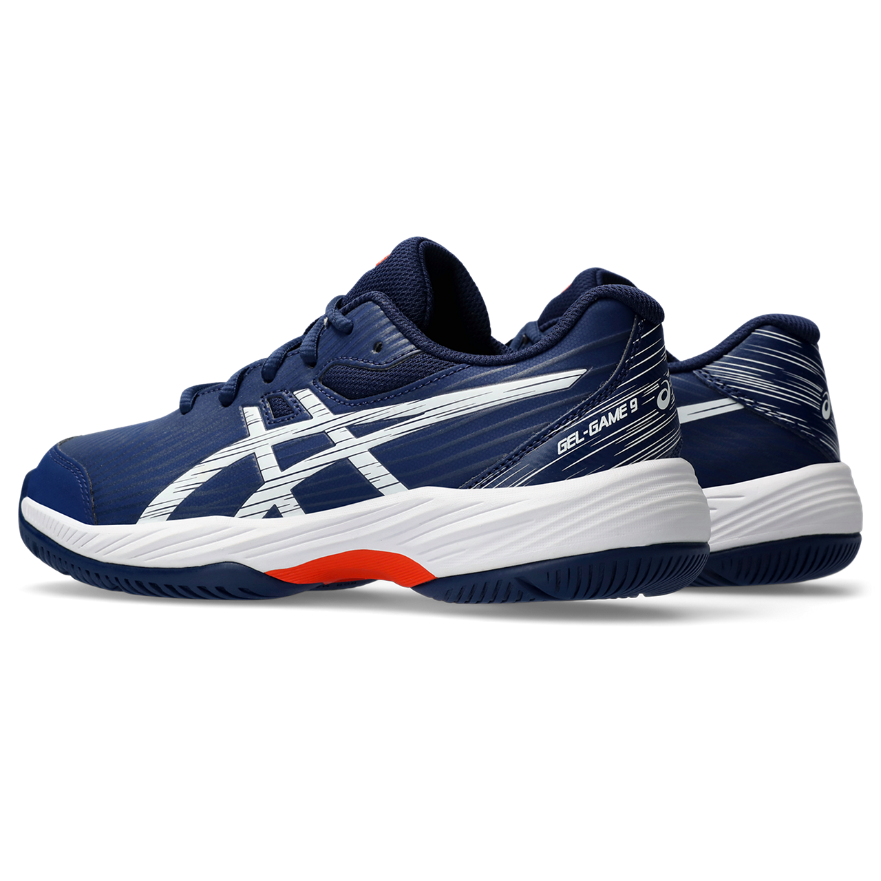 Asics Junior Gel Game 9 Tennis Shoes Blue Expanse White