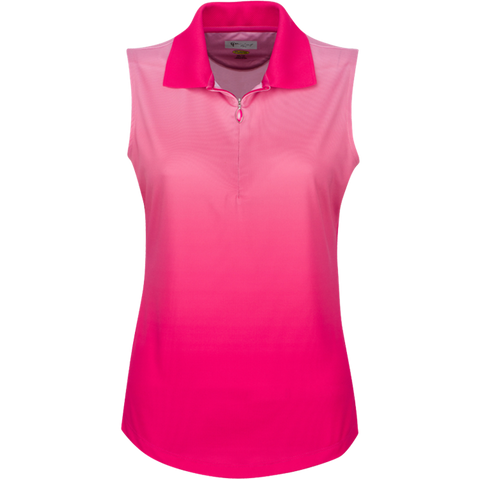 Greg Norman Pretty In Pink Zip Sleeveless Ombre Polo – Gals on and off ...