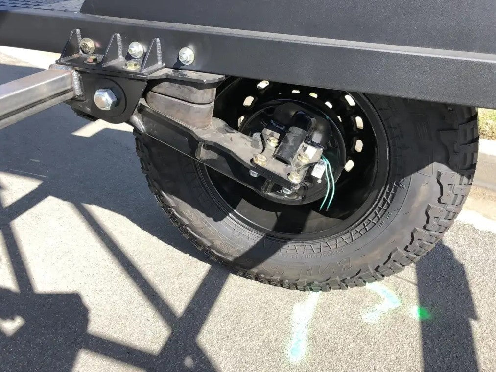 axle-less suspension installed on trailer