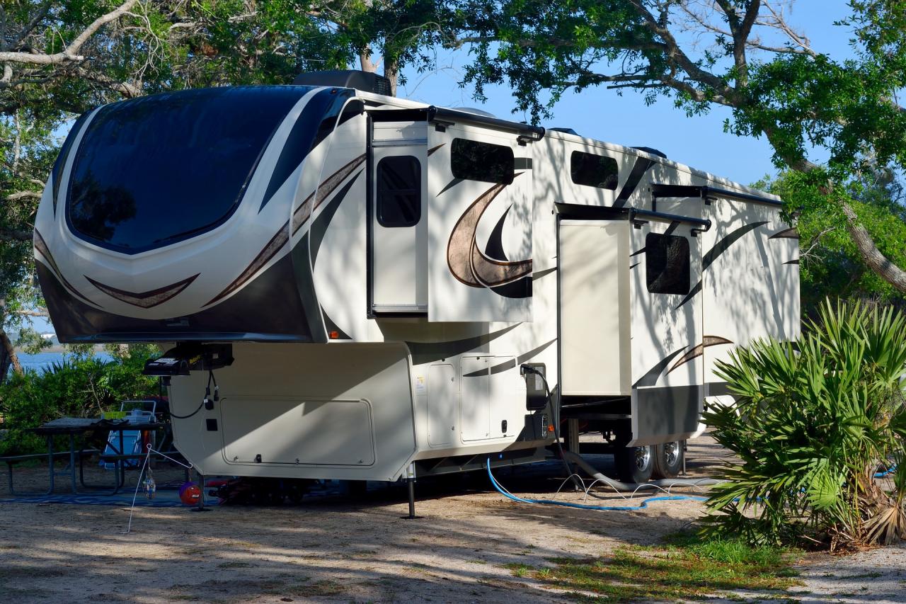 Camping-car lourd à sellette