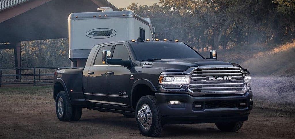 2019 RAM 3500 with rubber helper spring upgrade from Timbren SES