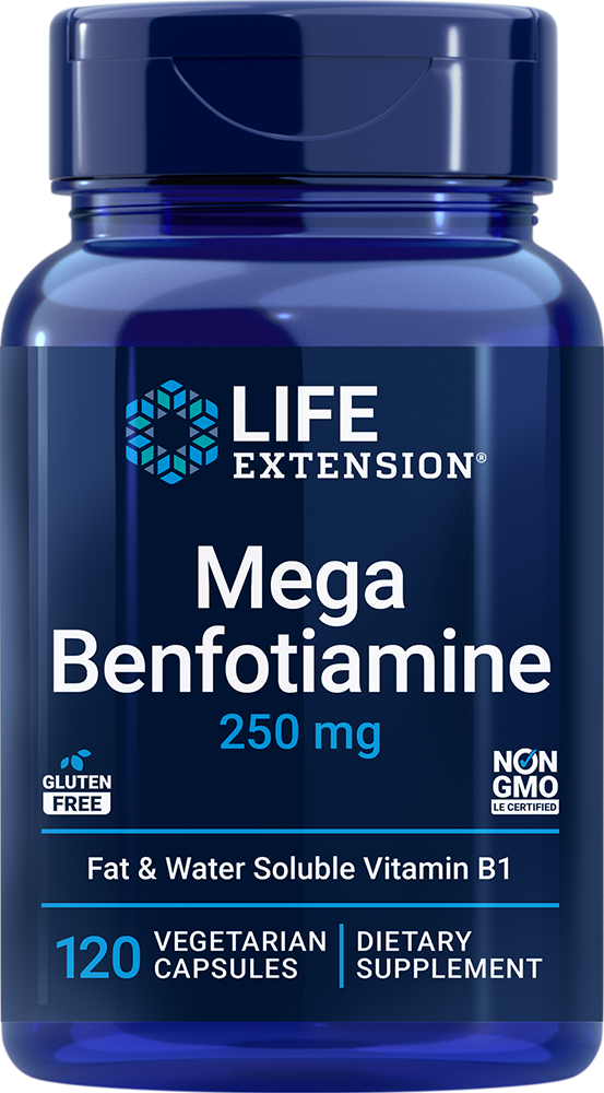 Mega Benfotiamine - 120 Capsules | Life Extension