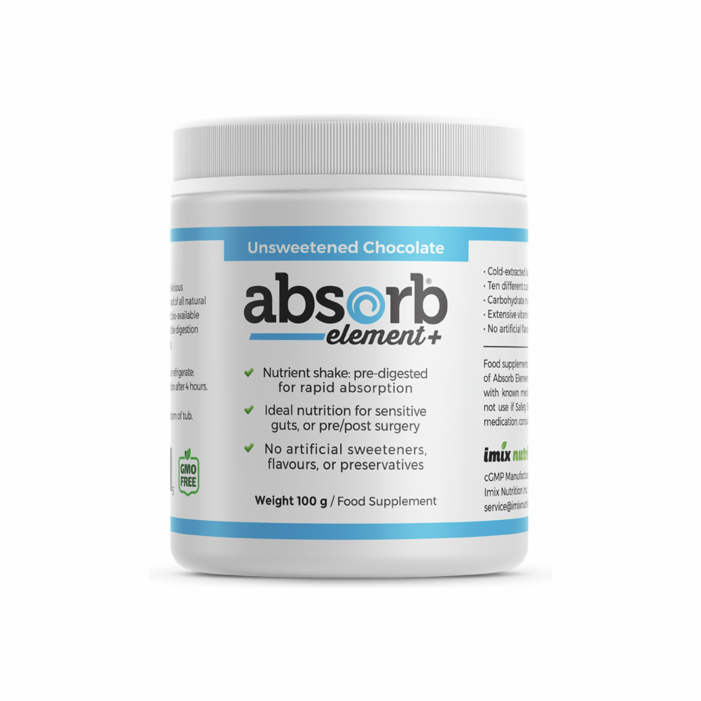 Absorb Element+ Unsweetened Chocolate - 100g (Sample Size) | Imix Nutrition