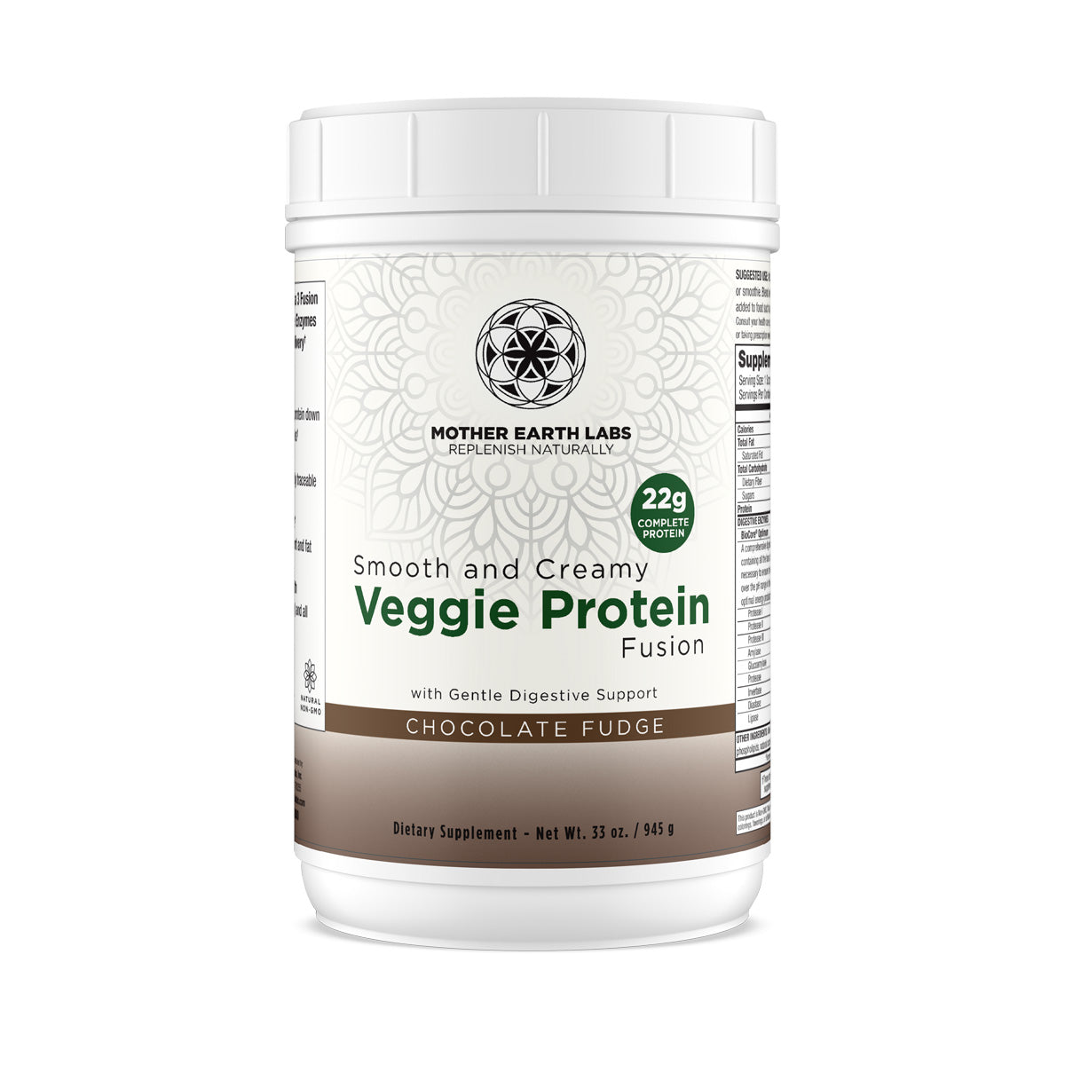 Veggie Fusion Protein (Chocolate Fudge Flavour) - 907g | Mother Earth Labs
