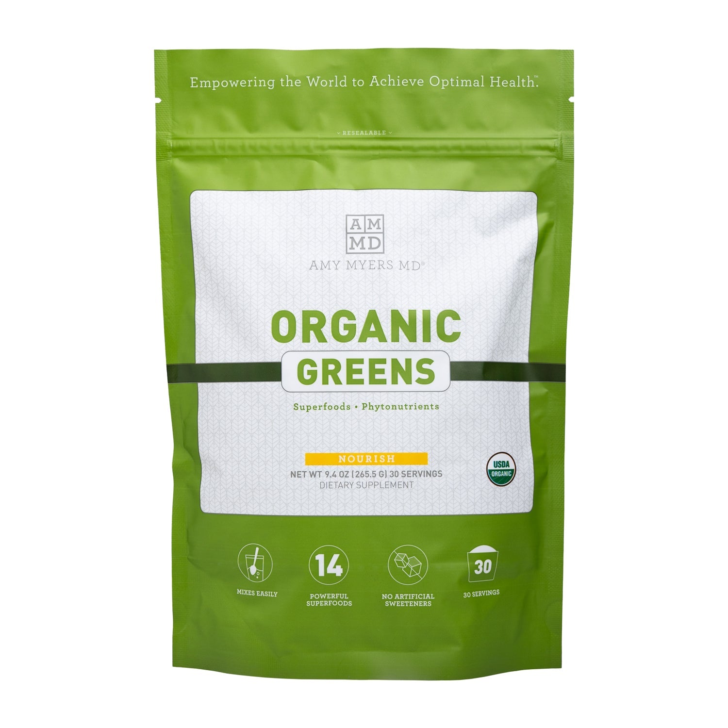Organic Greens - 250g | Amy Myers MD