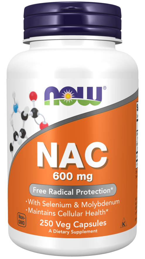 NAC with Selenium & Molybdenum 600 mg - 250 Capsules | NOW Foods