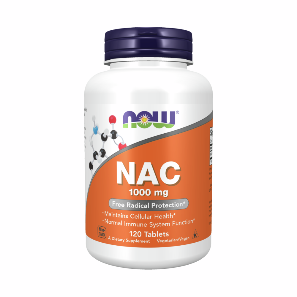 NAC (N-Acetyl-L-Cysteine) 1000 mg - 120 Tablets | NOW Foods