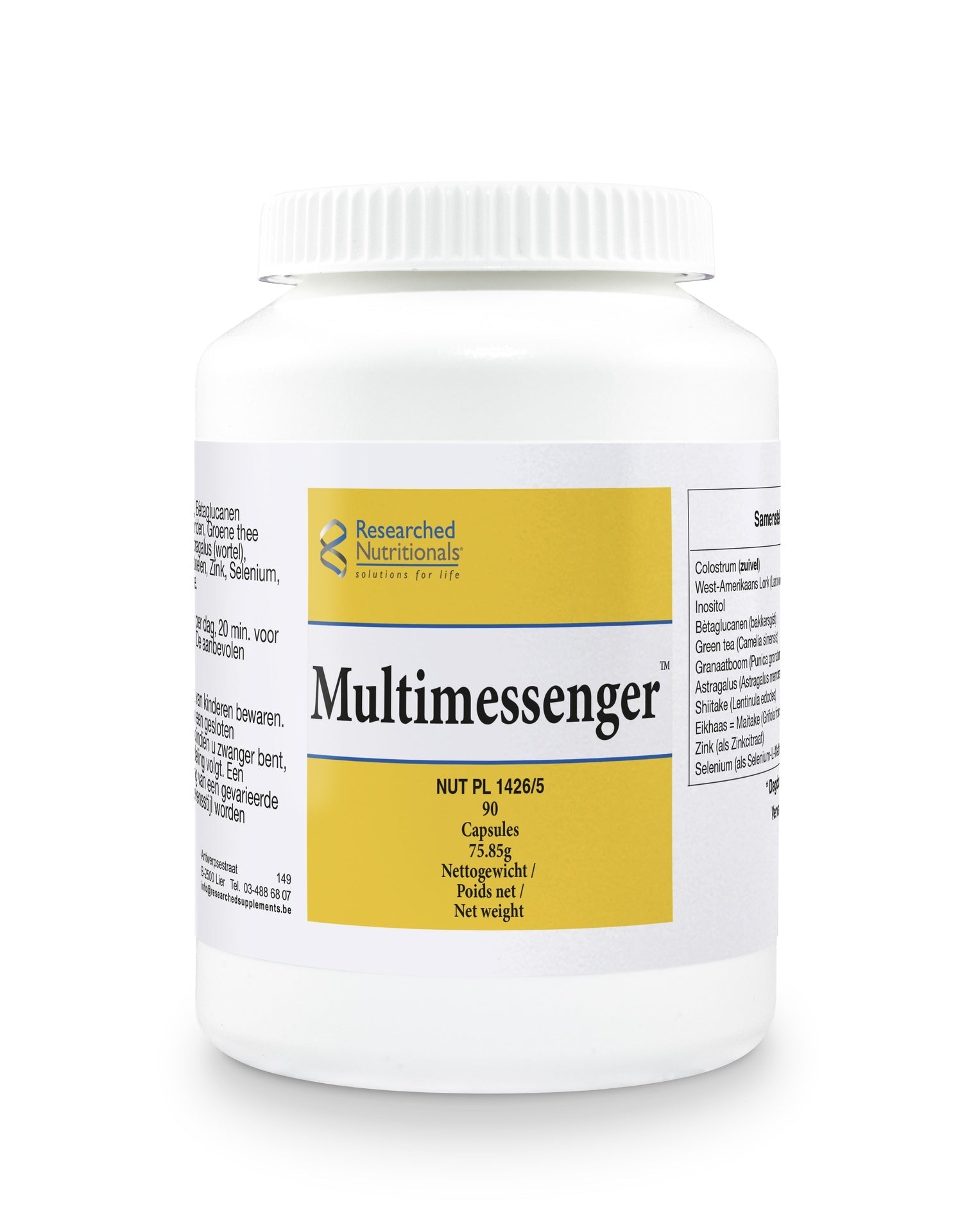 Multimessenger (Transfer Factor Multi Immune) - 90 Capsules | Researched Nutritionals