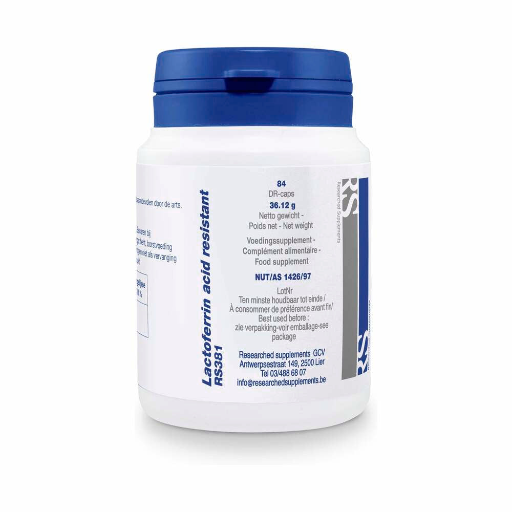 Lactoferrin Acid Resistant - 84 Capsules | Researched Supplements