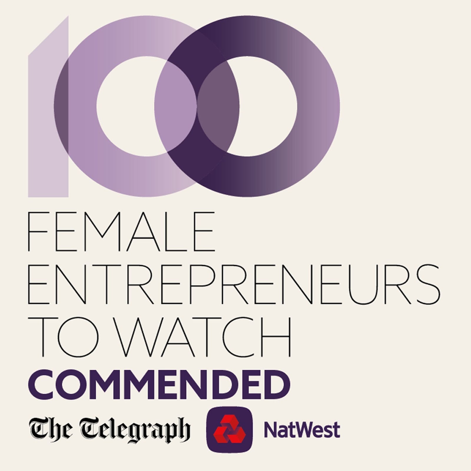 100 Female Entrepreneurs To Watch (Commended) award