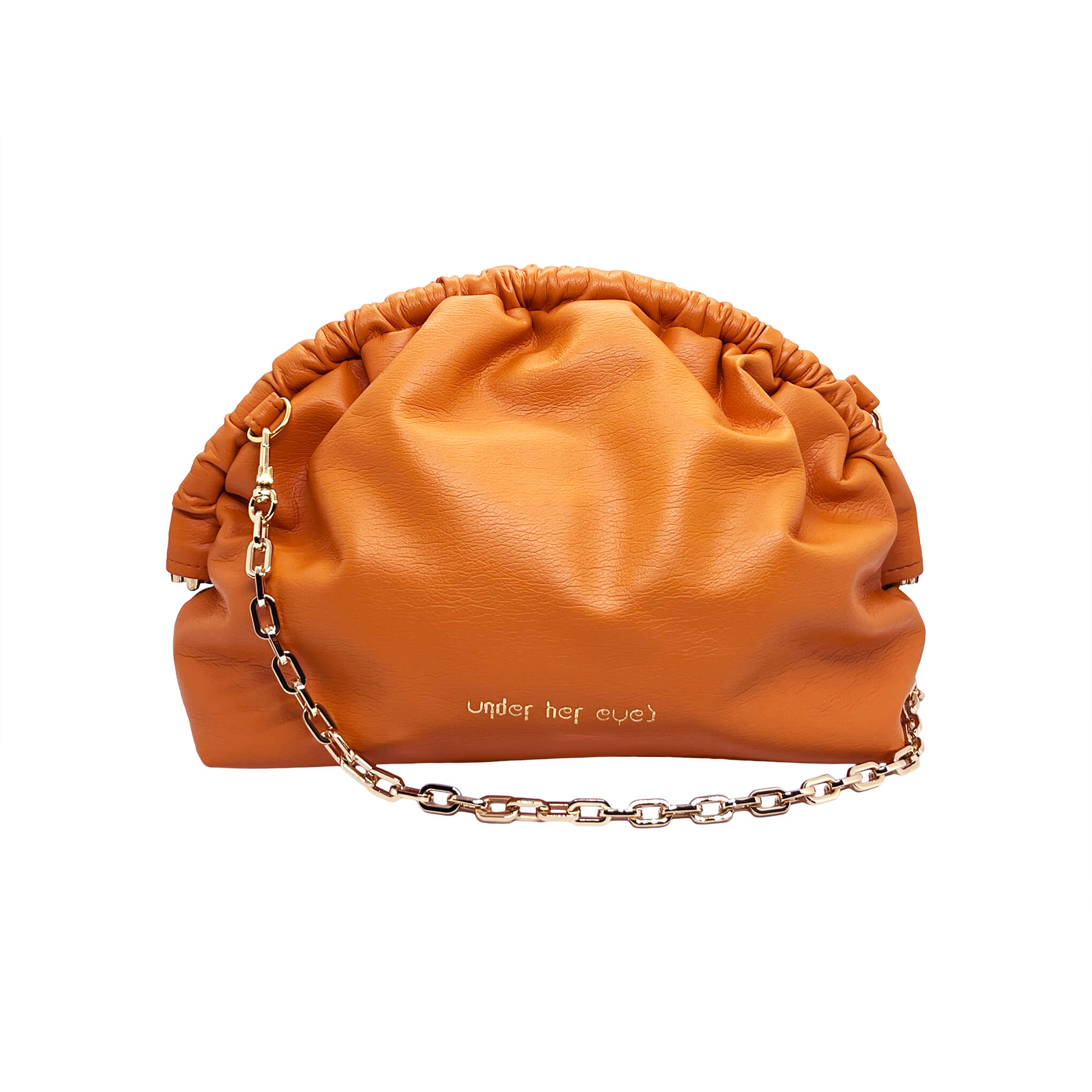 Product picture of Under Her Eyes Norma Large Clutch, Shoulder & Cross Body Bag in Vintage Orange