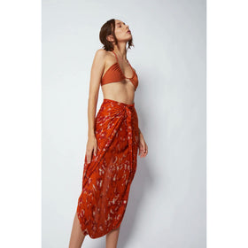 Picture of Matera Bamboo Sarong & Scarf - Burnt Orange