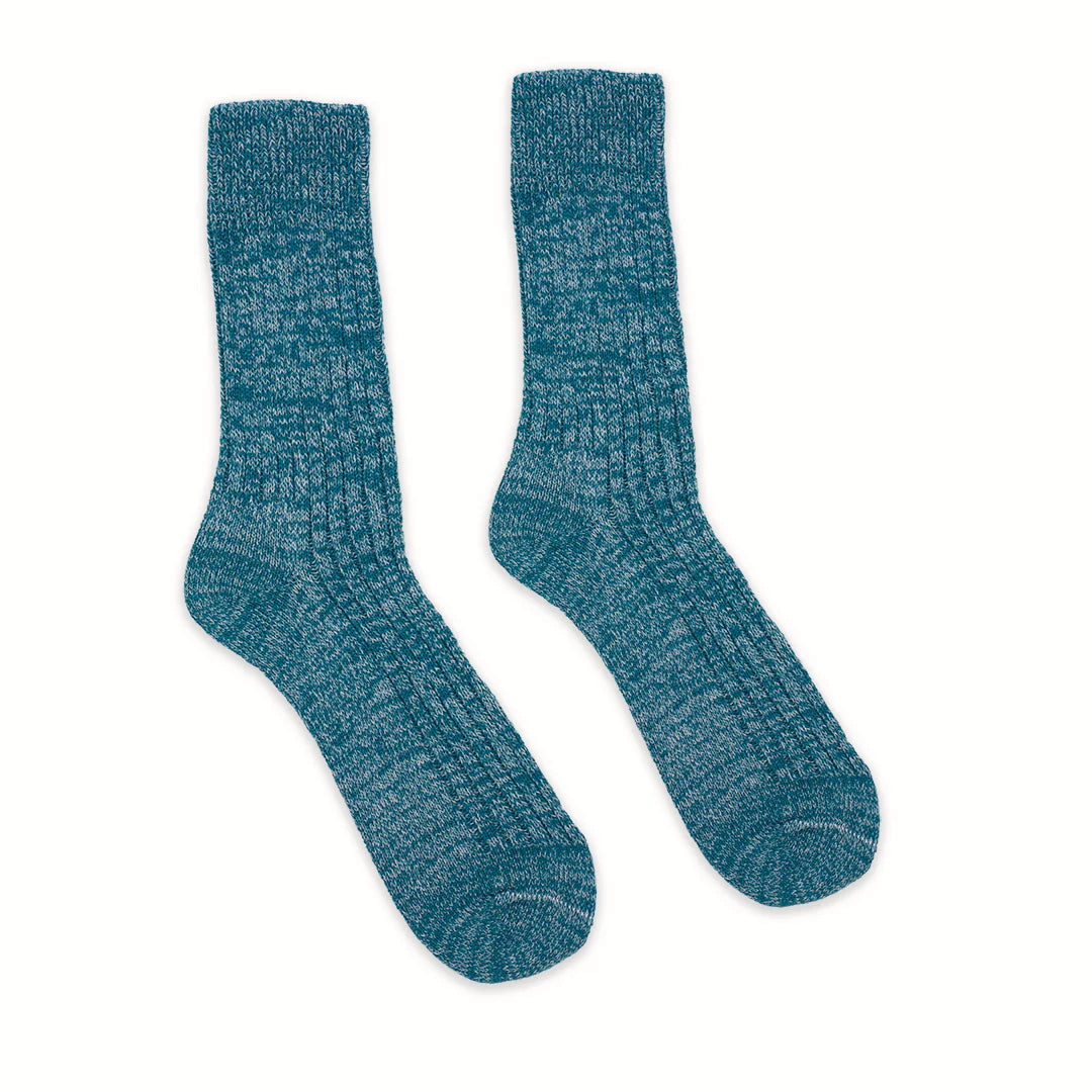 Product picture of The Carlyle 100% Recycled Teal Fleck Socks