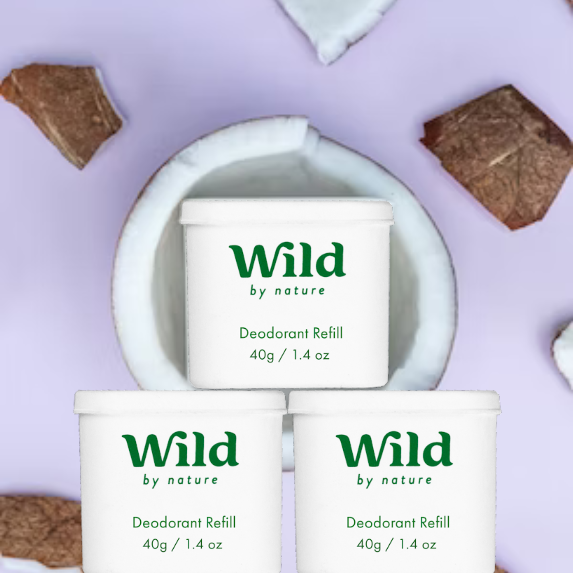 Fresh Cotton & Sea Salt Deodorant Starter Pack - Wild Natural