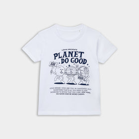 Picture of Planet Do Good White Organic Cotton Kids Graphic T-shirt