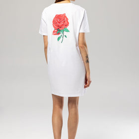 Picture of White Flower T-Shirt Dress