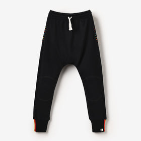 Picture of Organic Knee Patch Jersey Joggers - Black Ink