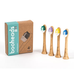 Picture of booheads - 4PK - Bamboo Electric Toothbrush Heads - Deep Clean