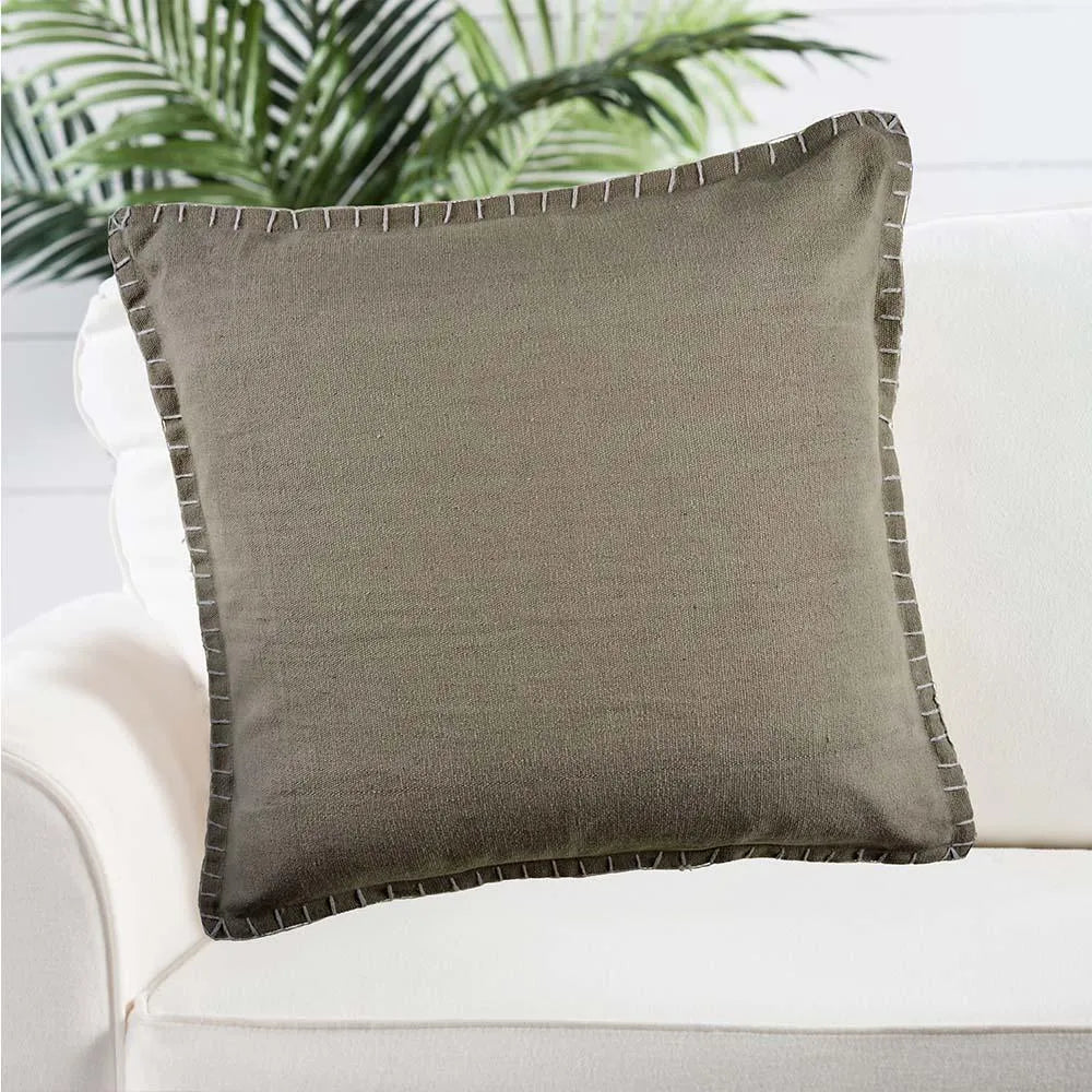 Square Double Cloth Printed Decorative Throw Pillow Navy/Green/Cream -  Threshold™ in 2023