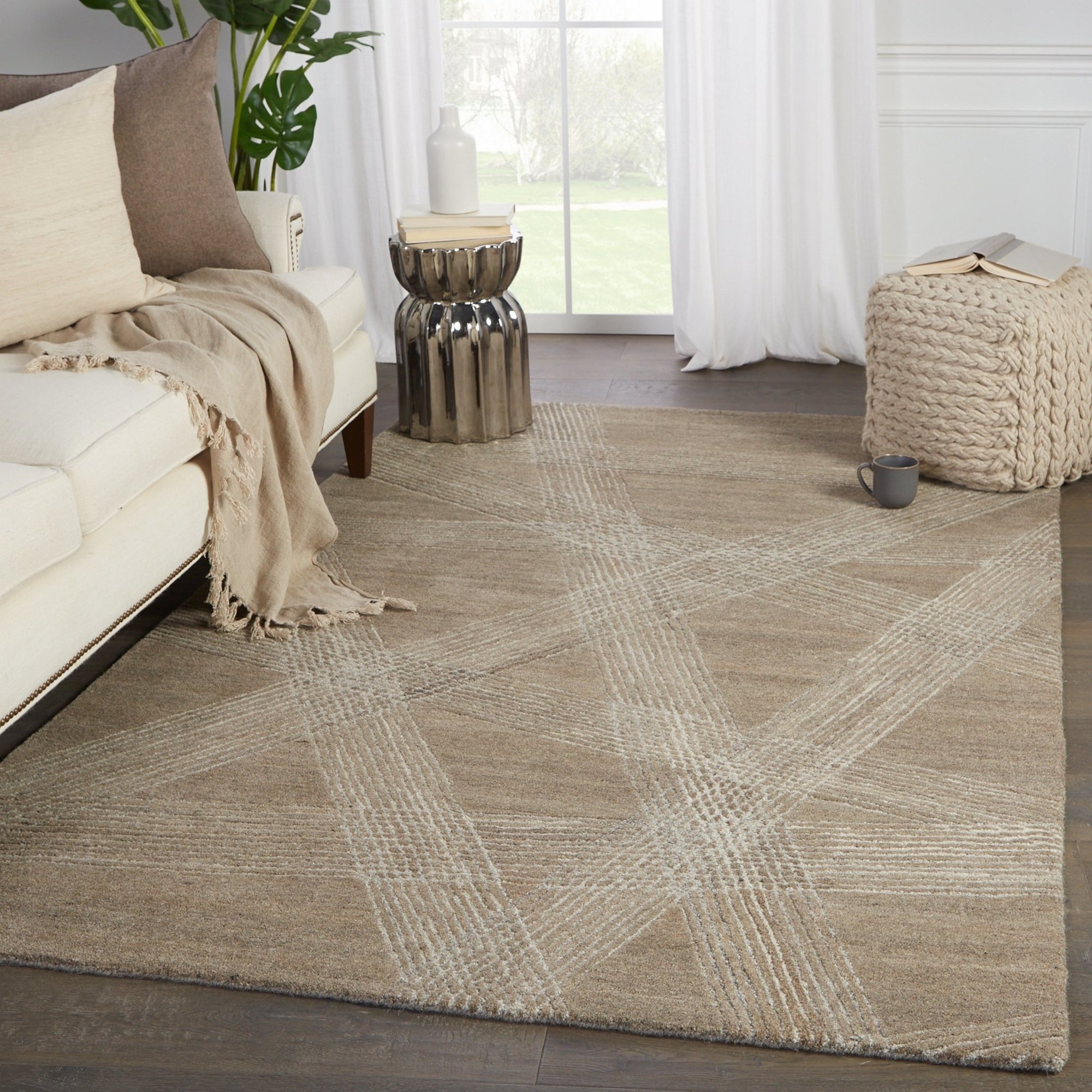 STOCKHOLM rug, flatwoven, handmade/stripe black/off-white, 5'7x7
