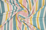 Pink, Blue, and Sunny Striped with Tassels LR80182 Throw Blanket - Rug & Home