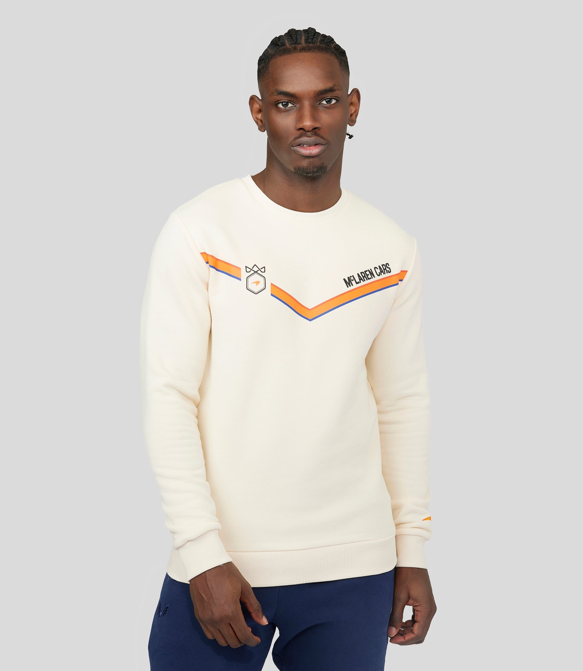 McLAREN UNISEX ECRU TRIPLE CROWN CREWNECK SWEATSHIRT - ECRU – Castore EU