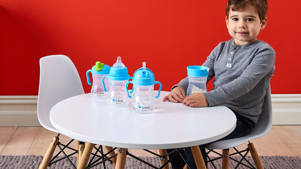 child with b.box transition value pack for drinking