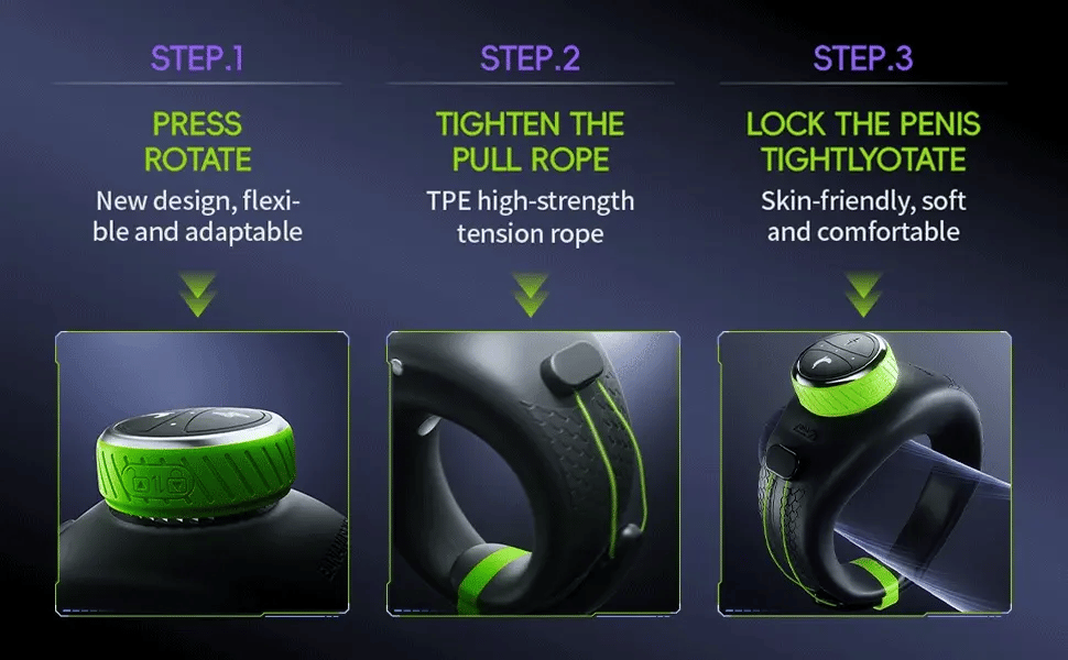 App-Controlled Electro-Stim Vibrating Penis Ring