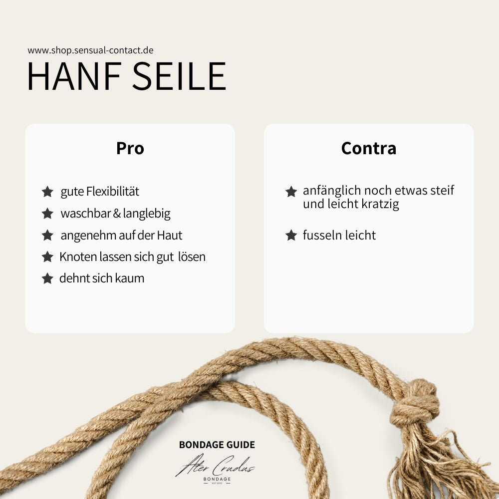 Bondage Seile Hanf Guide by Ater Crudus Seile zum Fesseln