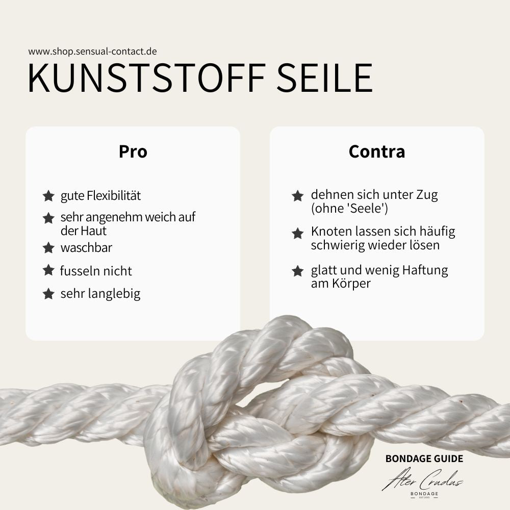 Bondage Seile Kunststoff und Polyhanf Guide by Ater Crudus Seile zum Fesseln