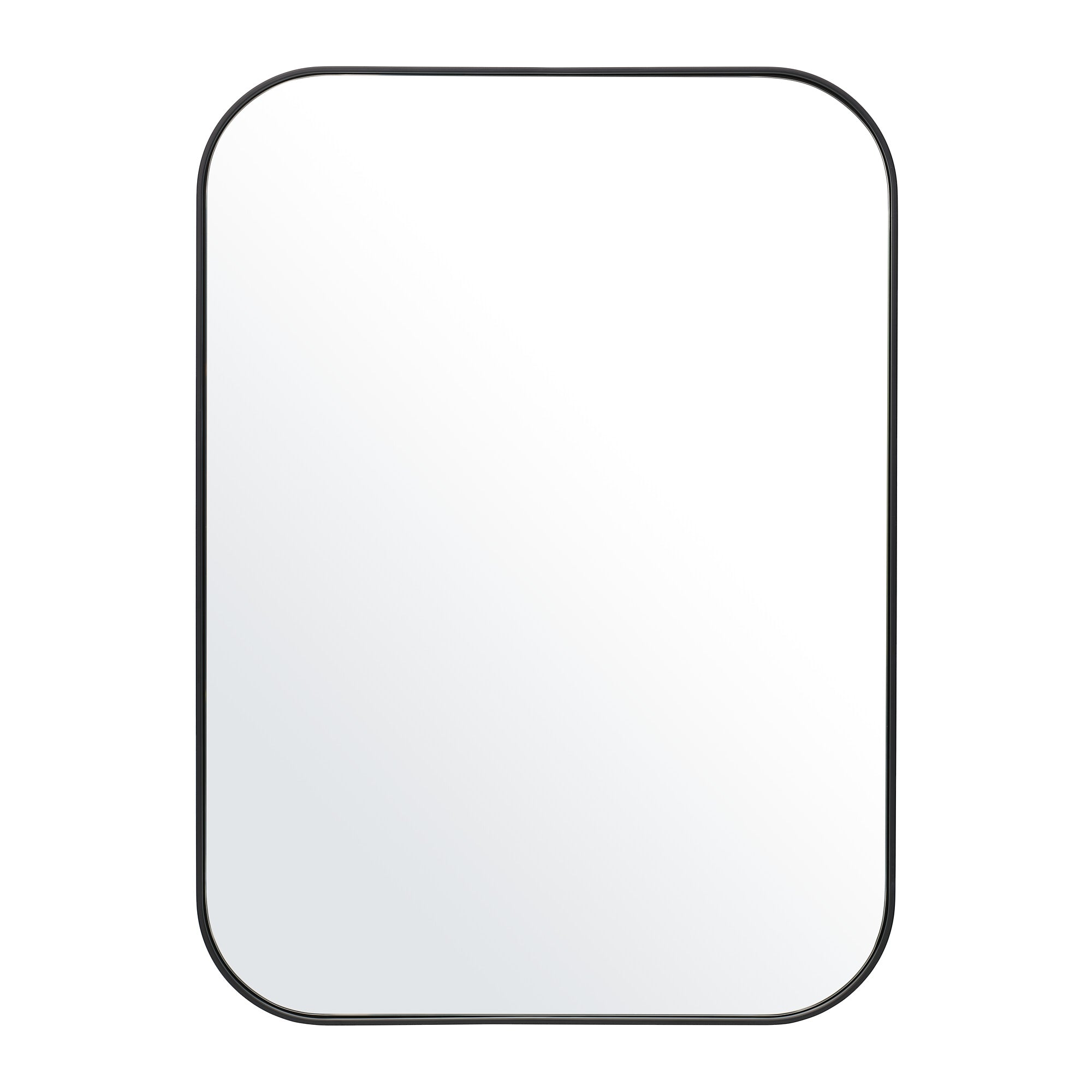 Studio Slim Rectangle Curve Mirror - Black – Granite Lane