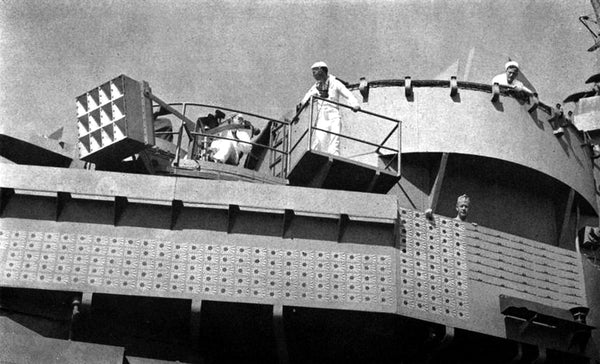 USS Bennington's scoreboard in August 1945.