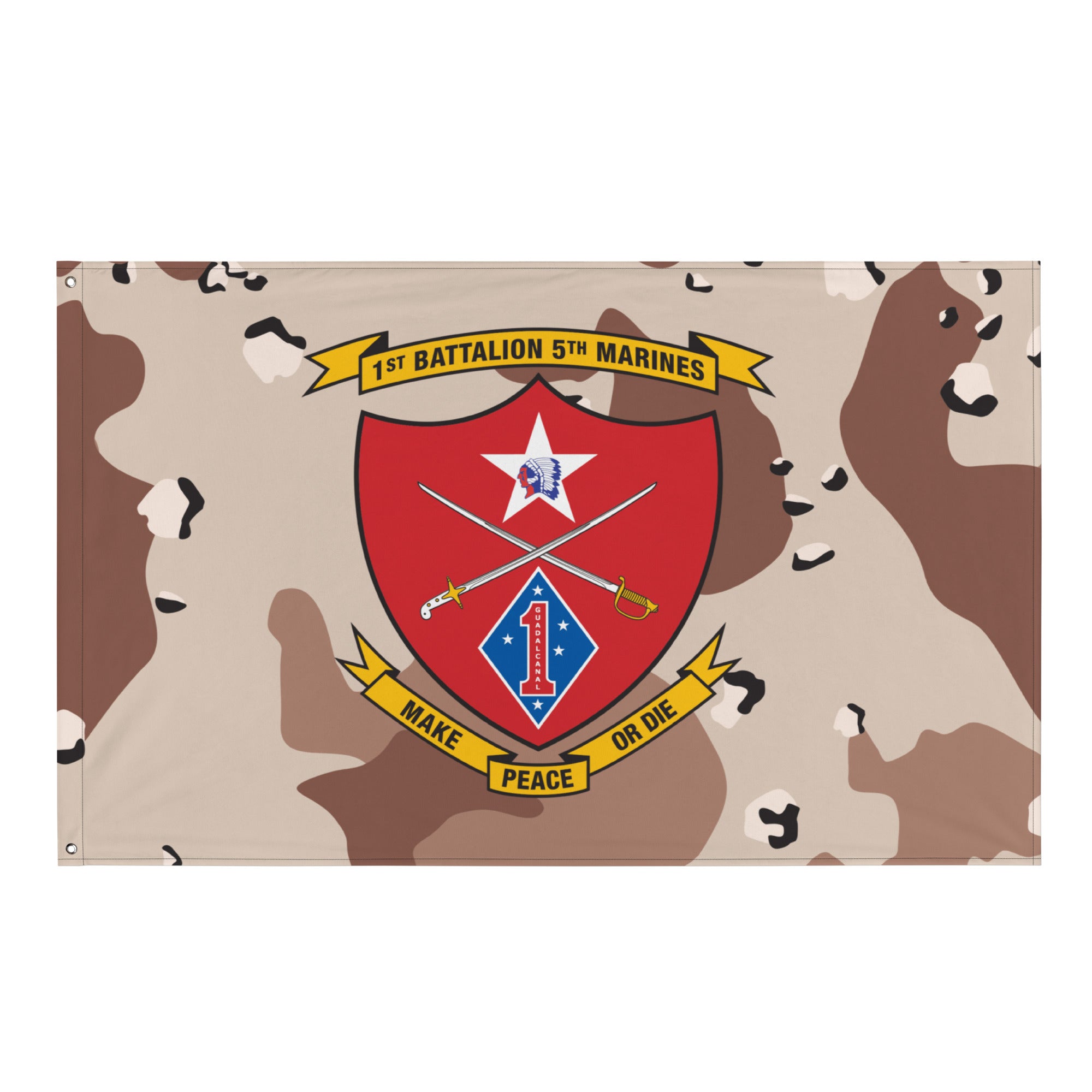 1/5 Marines Chocolate-Chip Camouflage Flag
