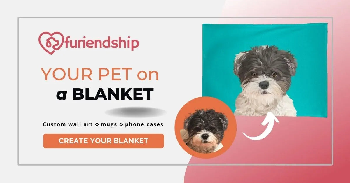 Custom Pet Portrait Blanket - Furiendship